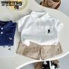Boys' Summer Outfit Set Summer Baby Thin Short Sleeved POLO Outer Two-piece Set Short Style