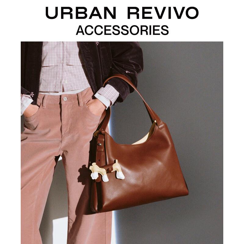 URBAN REVIVO Women s Dog Charm Tote Bag One Size