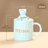 High-Value Wind Ceramic Cup With Lid Household Couple Coffee Cup Creative Souvenir Water Cup
