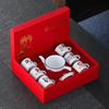 Chinese Ceramic Tea Set Gift Box (1 Pot, 6 Cups)
