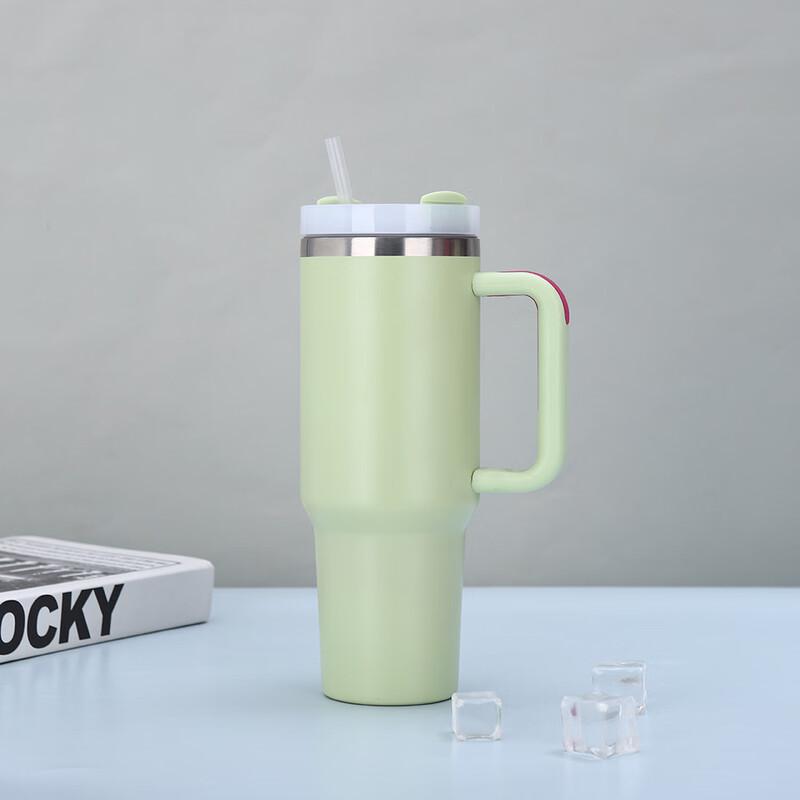 MRSIKEY 40oz Insulated Stainless Steel Tumbler with Handle and Straw