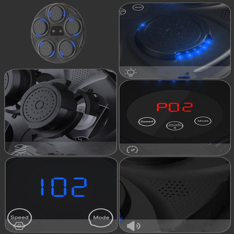 Smart Music Boxing Machine Toy Wall Target LED Lighted Sandbag Relaxing Reaction Training Target for Boxing Active Training Toys