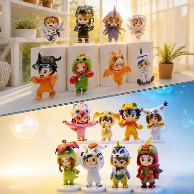 4Pcs/Set Digital Monster Digimon Characters Taichi Matt Ishida Sora Cosplay Agumon Gabumon Action Figure Anime Figure Model Toys