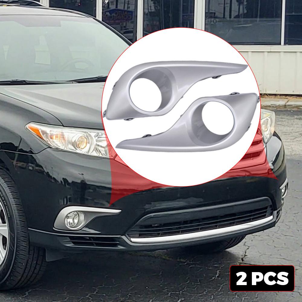 Front Fog Light Lamp Cover Grille Replacement Shell for Toyota Highlander 2011-2013