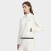 FILA Heritage Classic Minimalist Fashion Casual Versatile Comfortable Jacket Women jackets Cloud-Mushroom-White F11W618504FWT