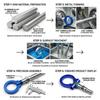 YH1591 Racing Hook Tow Strap Car Pull Coupler Cart Dummy Trailer Hitch Lock Parts & Accessories