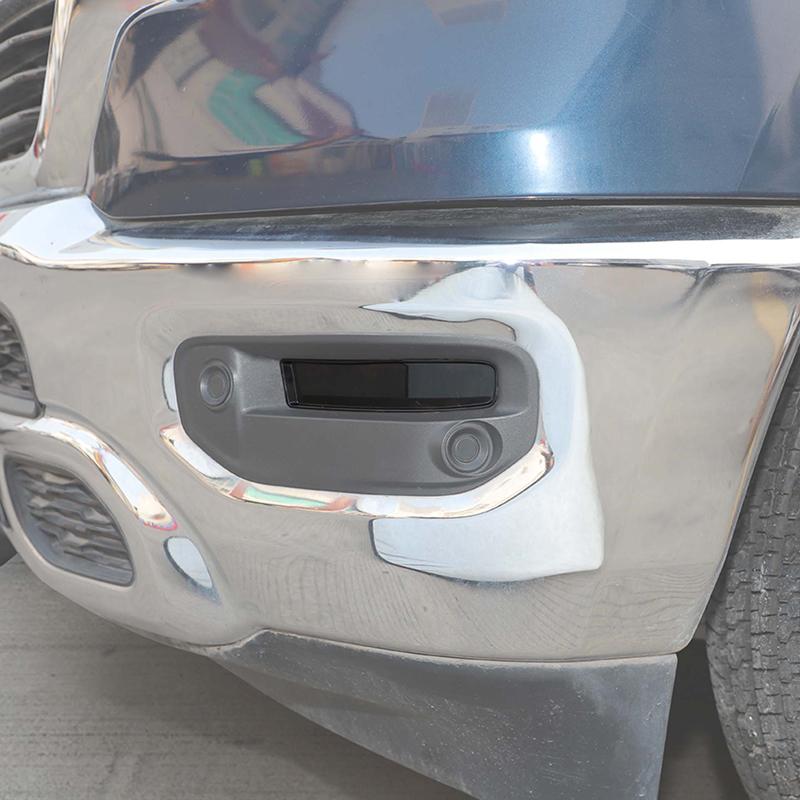 Auto-Nebelscheinwerfer-Abdeckung, Zierleiste, Nebelscheinwerfer-Dekoration, Schutz für Dodge RAM ab 2018, Zubehör, gesmoktes Schwarz