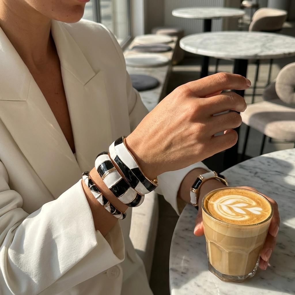 Exaggerated Enamel Wide Wrist Bangles for Women Irregular Geometic Minimalist Oversize Bracelets Festival Party Jewelry Present