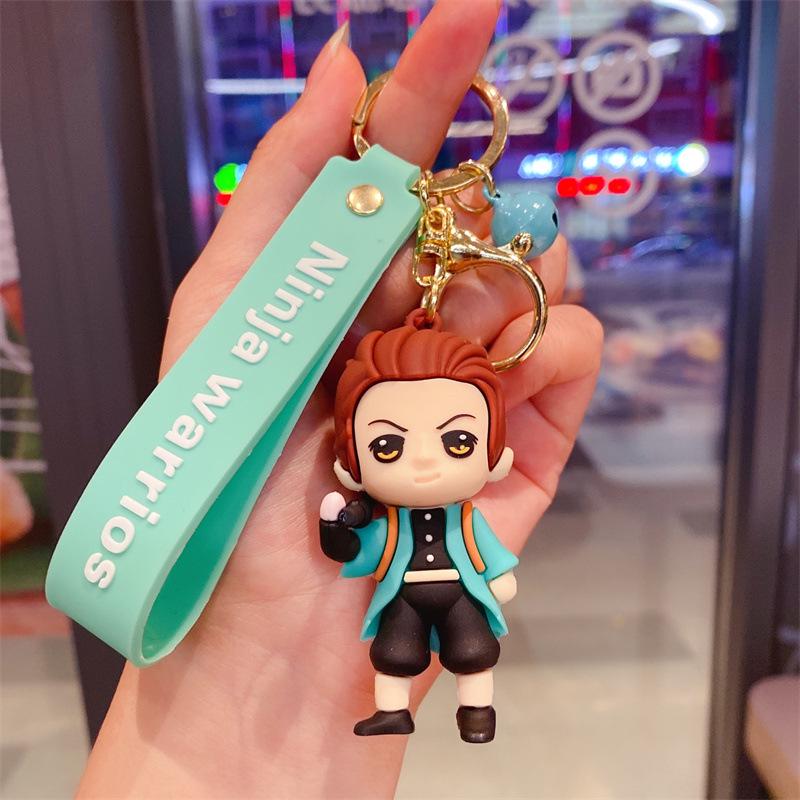Demon Slayer Anime Silicone Keychain - Creative Figure Bag Ornament