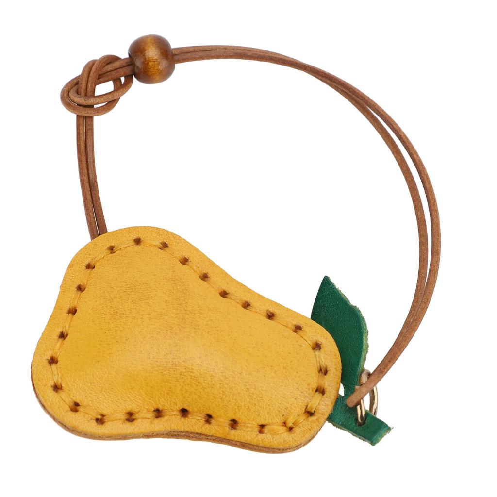 Niedlicher Fruchtanhänger Rindsleder Vintage Dekoration für Schlüsselanhänger Geldbörse Handtasche Handyhülle Birne
