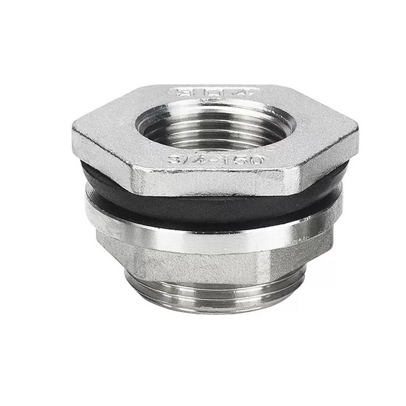 1/2” 3/4” 1” 1-1/4” 2" BSP Außengewinde 304 Edelstahlrohr Einzelner loser Schlüssel Drehanschlussmutter Wassertank Verbindungsstück