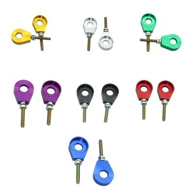 1 Pair Chain Tensioner Adjuster Universal Motorcycle Aluminum Adjuster for CRF 50 70 Scooter Dirt Pit Bike 12mm/15mm