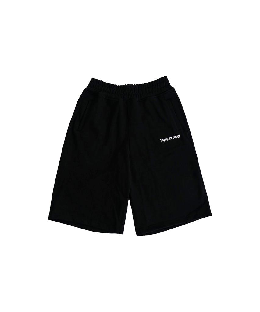 Hetelo Extended Sweat Bermuda Pants (Black)