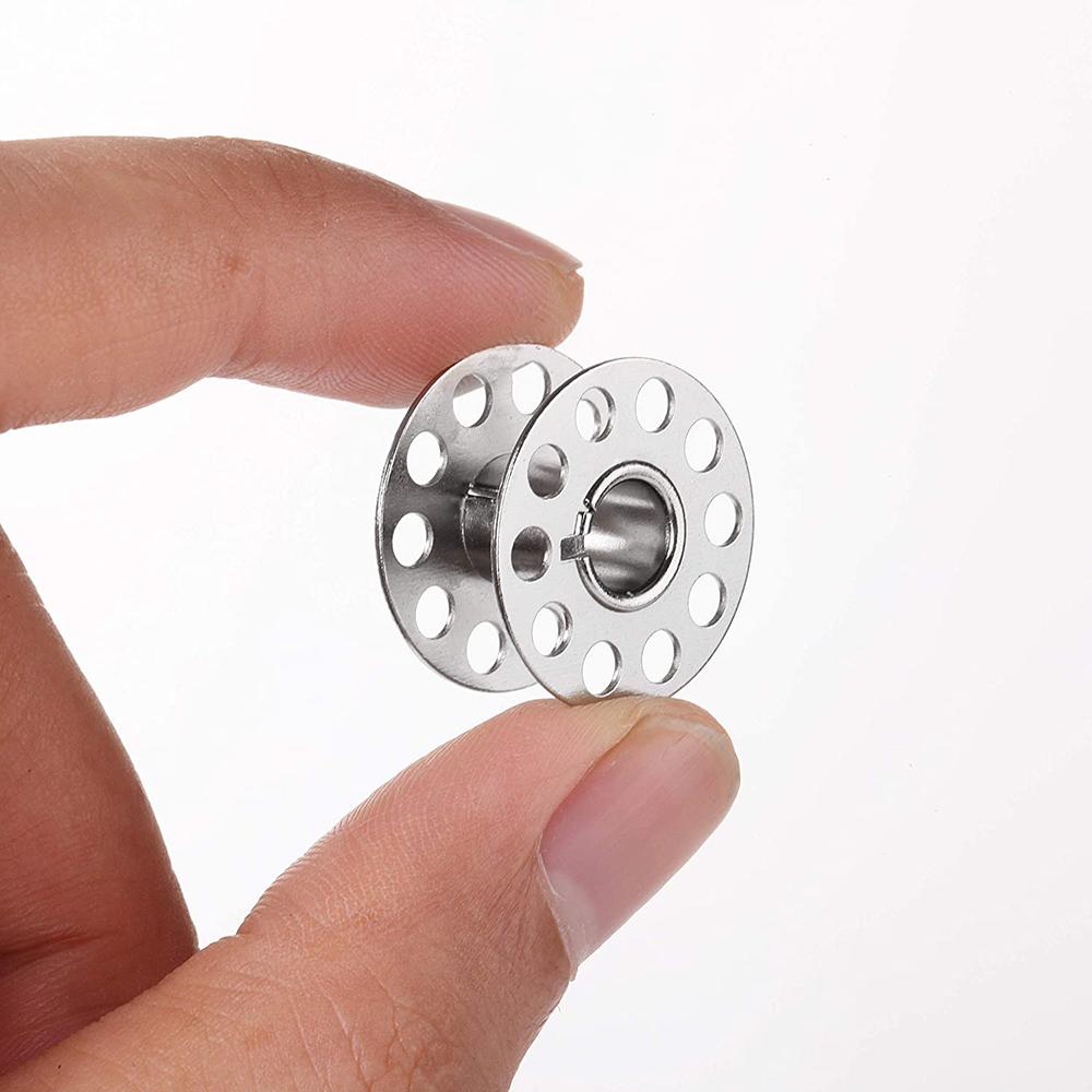 25pcs/Box Metal Spool Box Necessary  Spool For Household Sewing Machine Visible Mesh Storage Boxes DIY Sewing Tool Parts