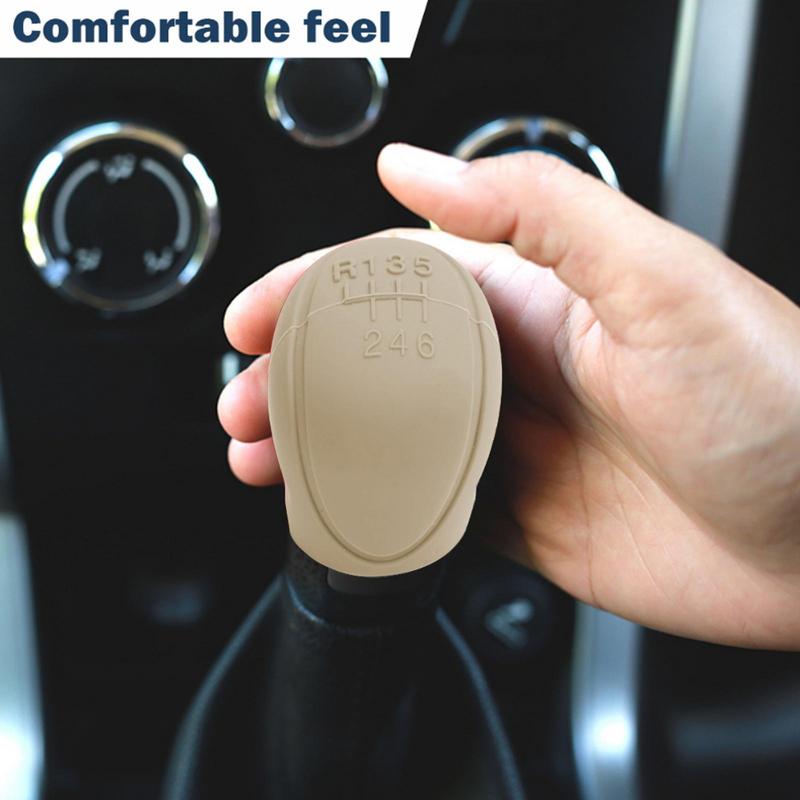 Car Shift Knob Cover Silicone Anti-slip Protective Sleeve Accessories Manual 6-speed Automobile Silicone Gear Sleeve