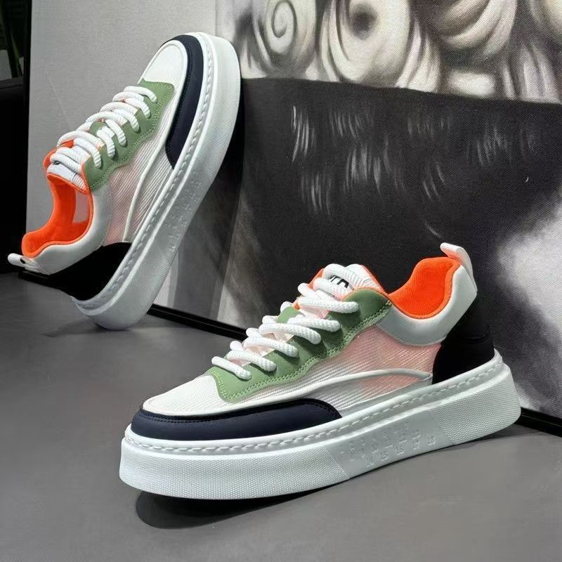 Men's Shoes Spring New Breathable White Shoes Sports Casual Shoes Men's Trendy Niche Non-slip Wear Resistant Shoes