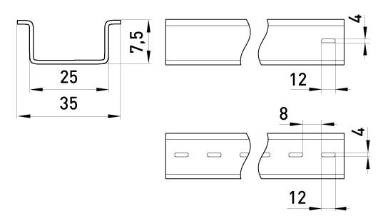 DIN RAIL STANDARD RAIL 101 1M - EX-S023001