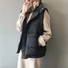 Women Winter Padded Warm Waistcoat Stand Collar Sleeveless Jackets Casual Loose Vests