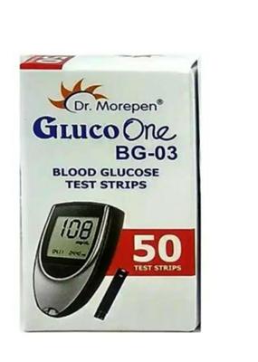 Dr Morepen Gluco One BG 03 Striscia reattiva per glucosio nel sangue 50 | SPEDIZIONE GRATUITA IN TUTTO IL MONDO