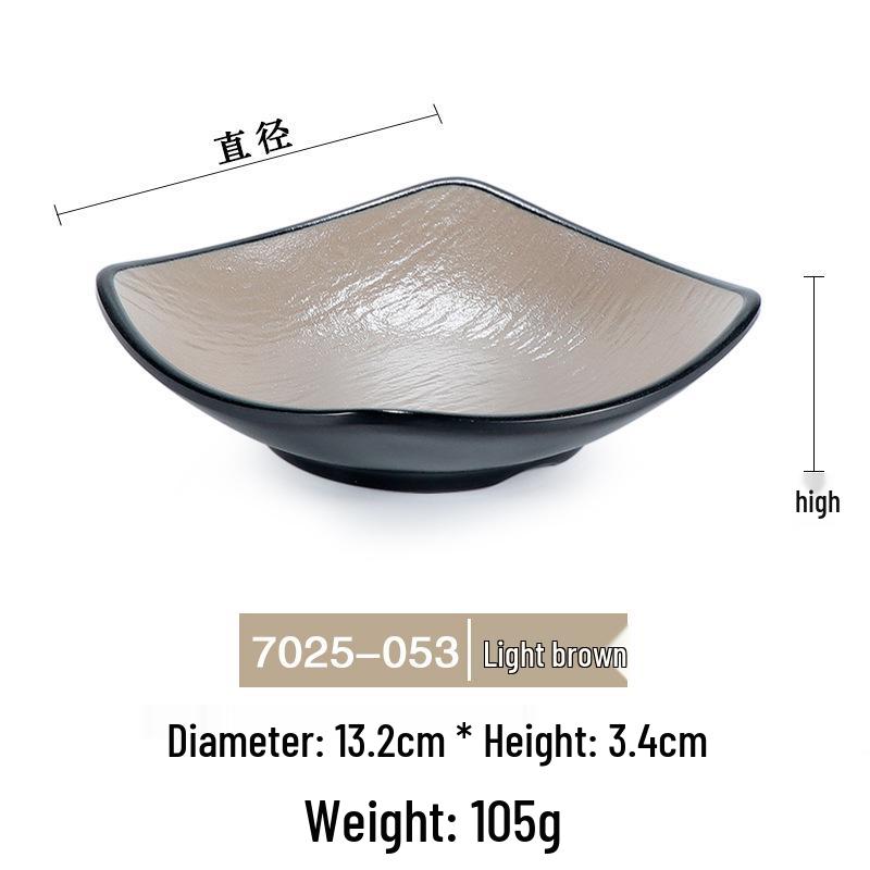 Japanese Melamine Hot Pot Sauce Dish with Two or Three Compartments for Seasoning and Snacks
