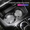 2 STK Diamond Car Coaster Vannkopp-spor Sklisikker matte Silica Gel Pad Koppholder Matte Bil Gadget Bling Biltilbehør for kvinner