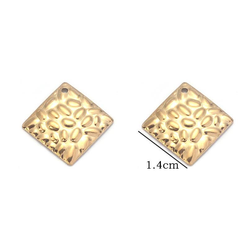 10Pcs/Lot Stainless Steel Earring Pendant Steel Gold Stripe Multi Size Style Pendant Diy Fashion Earhook Necklace Accessories