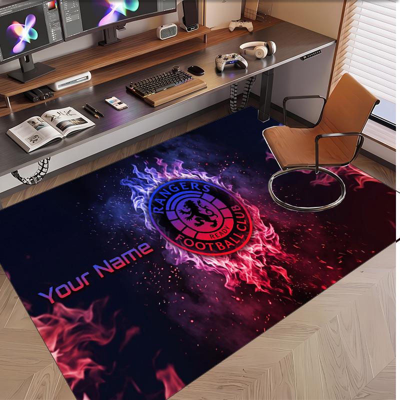 Personalized Crystal Velvet Carpet Rangers FC Pattern Non Slip Floor Rug