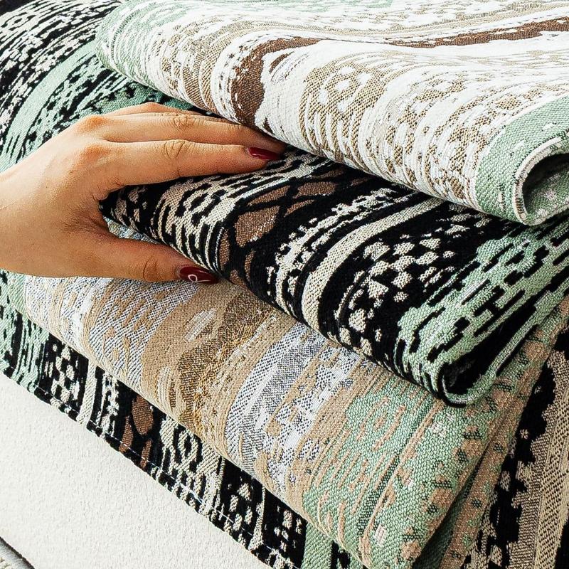 Sofa Cushion Striped Sofa Towels One-Piece Dust Cover Anti Slip Wrinkle-Resistant Healthy And Environmentally Friendly Reusable