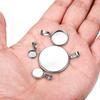 10 Stück/Los Edelstahl Cabochon 6-25mm Runde Fassung mit Verschluss für DIY Harz Anhänger Basis Setting Schmuckherstellung Zubehör