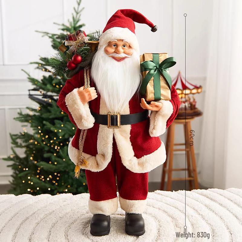 Popular 3D Santa Claus Plush Christmas Ornaments for Home Decor