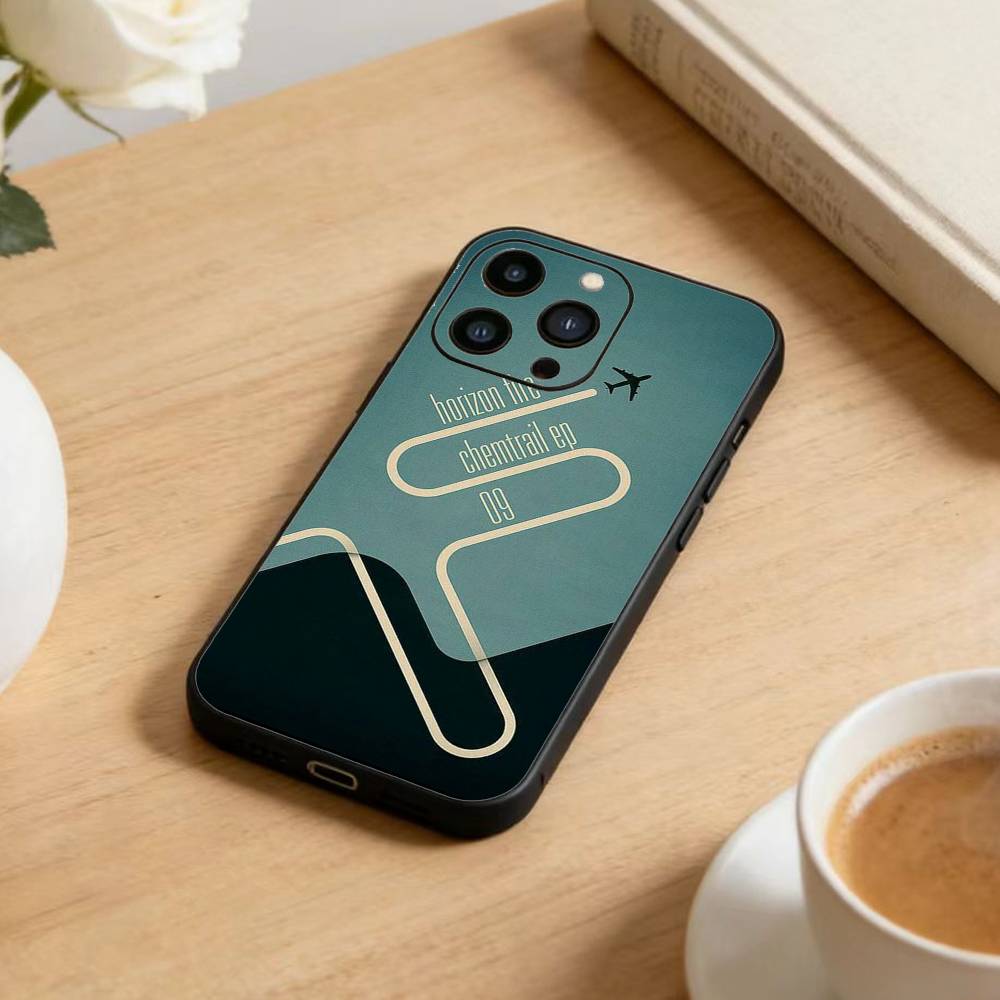Graffiti Travel Airplane Pattern  Phone Case For iPhone 17 16 15 14 13 12 Max Plus Silicone Black Cover