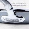 Meyer HTN-P22 22cm Stainless Steel Frying Pan with Titanium Coating, Induction Compatible, Made In Italy, "Hestan Nanobond