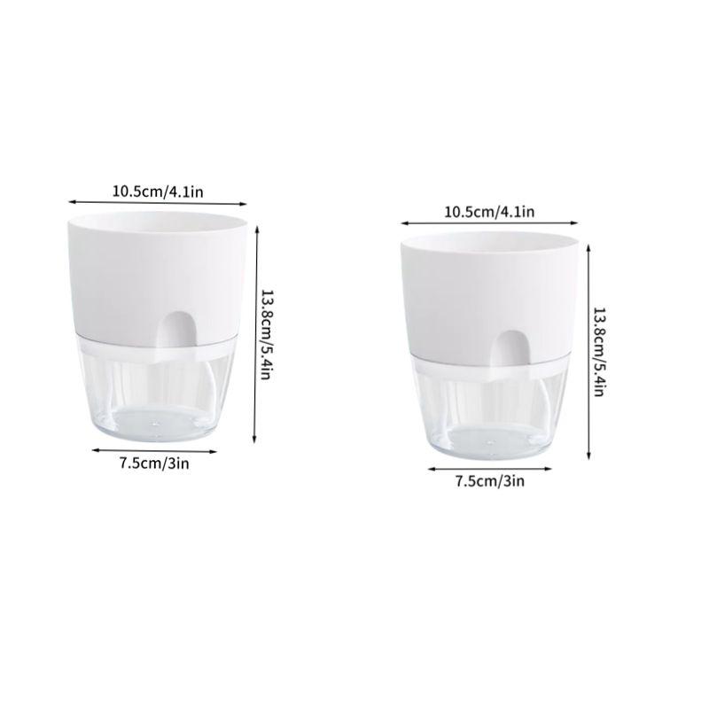 Self Watering Flower Pot Plastic Hydroponics Plants Pot Succulent Potted Planters Transparent Home Office Desktop Decoration