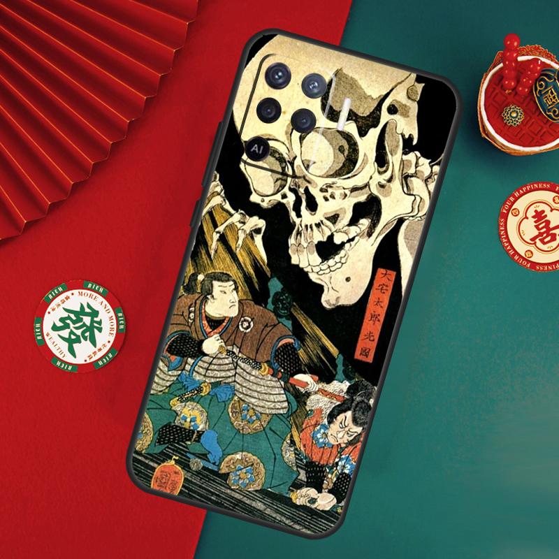 Japanese Style Art Case For Oppo A15 A17 A57 A6 A5 Pro A54 A74 A94 A16 A76 A96 A40 A60 A80 A18 A38 A58 A78 A98