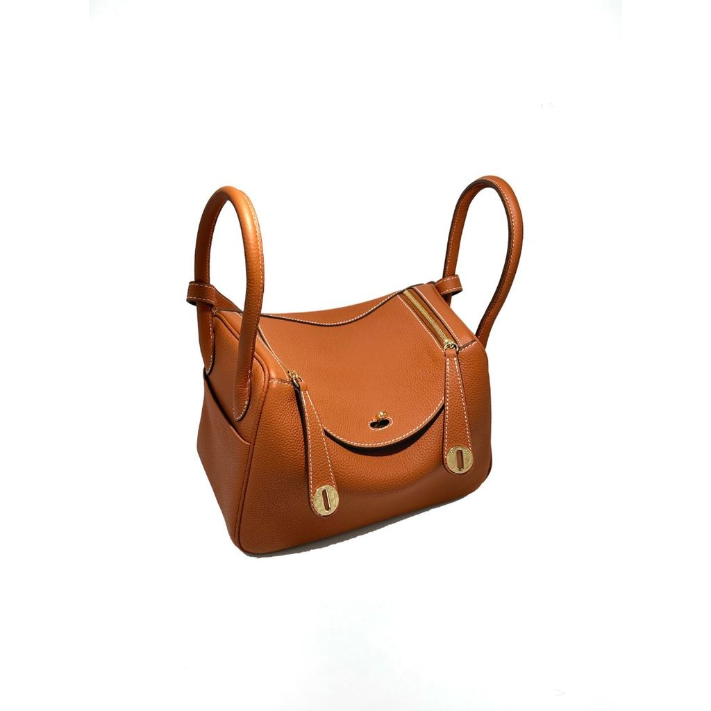 In Stock, One Piece Will Be Sent On Behalf of the First Layer of Cowhide TOGO Leather Lindy Bag, Doctor Bag, Genuine Leather Shoulder Portable
