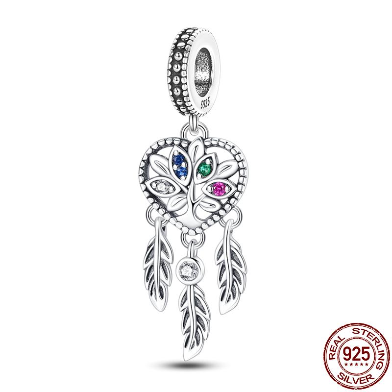 100% Copper Dreamcatcher Series Charm Fit Original 3Mm Bracelet Diy Beads For Women Birthday Fine Jewelry Gift