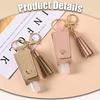LvYiLinggg Leather Case Travel Bottle Refillable Hand Wash Holder 30ml Black Portable Hand Gel Case with Handle Keychain Compatible Refillable Tube