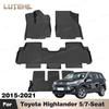 All-Weather TPE Floor Mat For Toyota Highlander 2015-2021 2020 2019 2018 2017  2016 Carpet Cover Interior Protector Accessories
