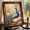 Frameless DIY Pearl Bead Painting Kit Majestic Peacock Pattern Creative Relaxing Craft Canvas Home Decor Adult Gift
