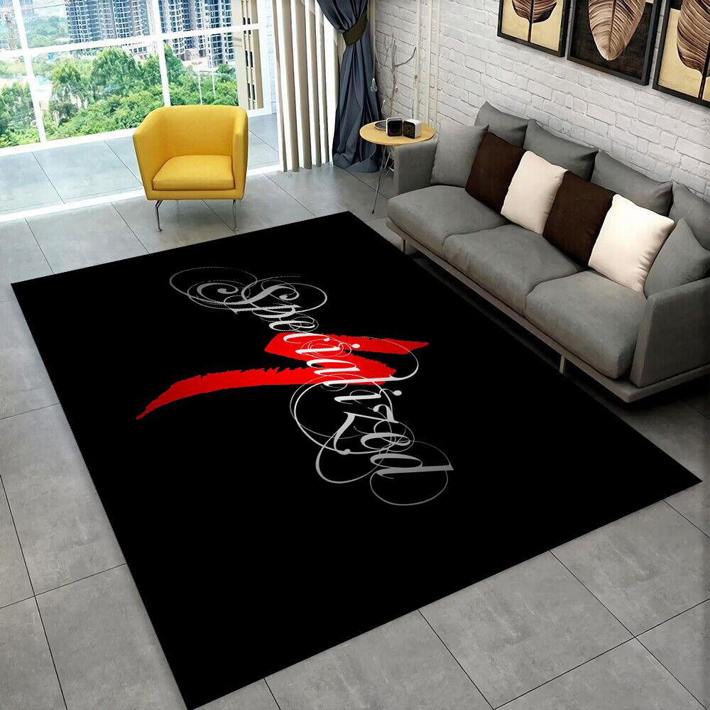 3D S-Specialized Bicycle Logo Moto Carpet Rug for Home Living Room Bedroom Sofa Doormat Decor,kids Play Non-slip Floor Mat Gift