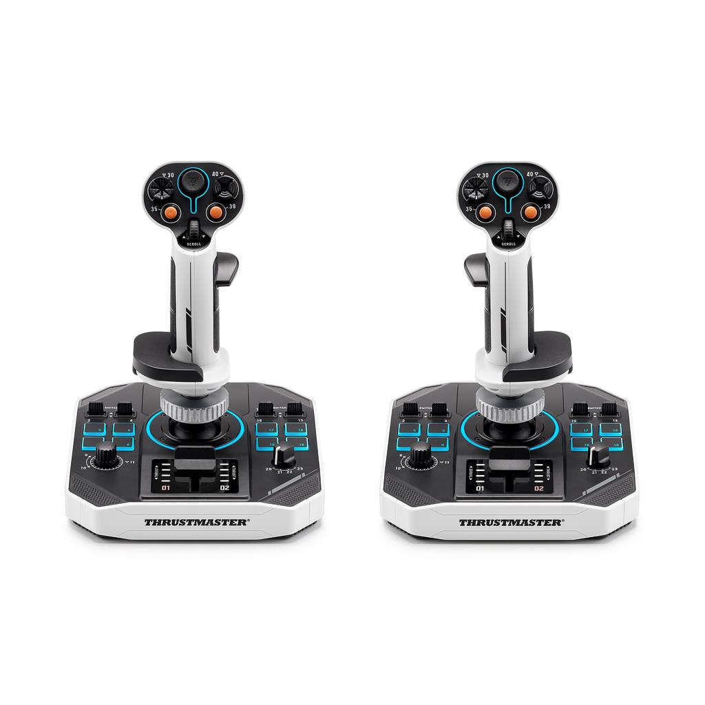 2 HOSAS Space Sim Duo Flightstick Joysticks for Space Combat Simulators of HOSAS Setup Compatible with PC Thrustmaster Sol-R - Sims/Flight (Set 2) -