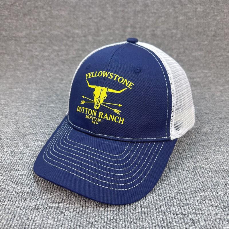 Unisex Printed Bull Mesh Baseball Cap Sun Protection Breathable Adjustable Hat Outdoor