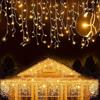 Gipskraut-Stil Solar-Lichterkette mit blinkenden Sternen für Weihnachts- und Hochzeitsdekoration