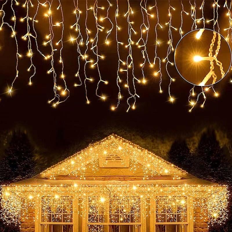 Gipskraut-Stil Solar-Lichterkette mit blinkenden Sternen für Weihnachts- und Hochzeitsdekoration