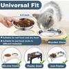 Stainl Steel Cat Bowls 12 PCS 5.5 Inch Metal Cat Bowls Replacement Elevated Food Water Dishes for Indoor Kitten Whisker Fatigue