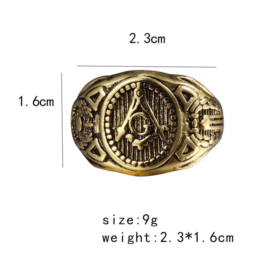

Fashion Jewelry Hip Hop Charm Mason Freemason Masonic Rings For Men Women Religious Beliefs 7 античная золотой