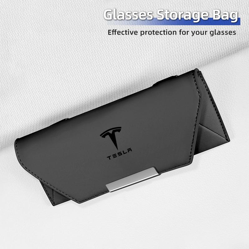 Car Valve Sunglasses Holder Glasses Clip Eyeglasses Box For Tesla Model 3 Y S X 2021 Roadster Cybertruck Juguete