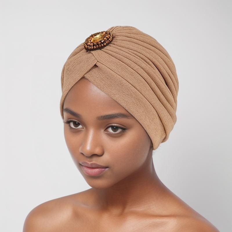 Modische Retro-Accessoires Bambus Leinen Turban Hut Baotou Hut Moslemhut Haar Hut