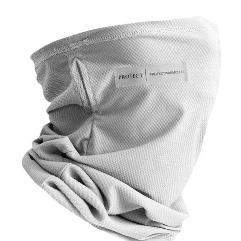 Ice Silk Sunscreen Mask for Men Women Outdoor Cycling Face Cover Solid Color Neck Wrap UV Protection Ear Bandana Scarf Summer