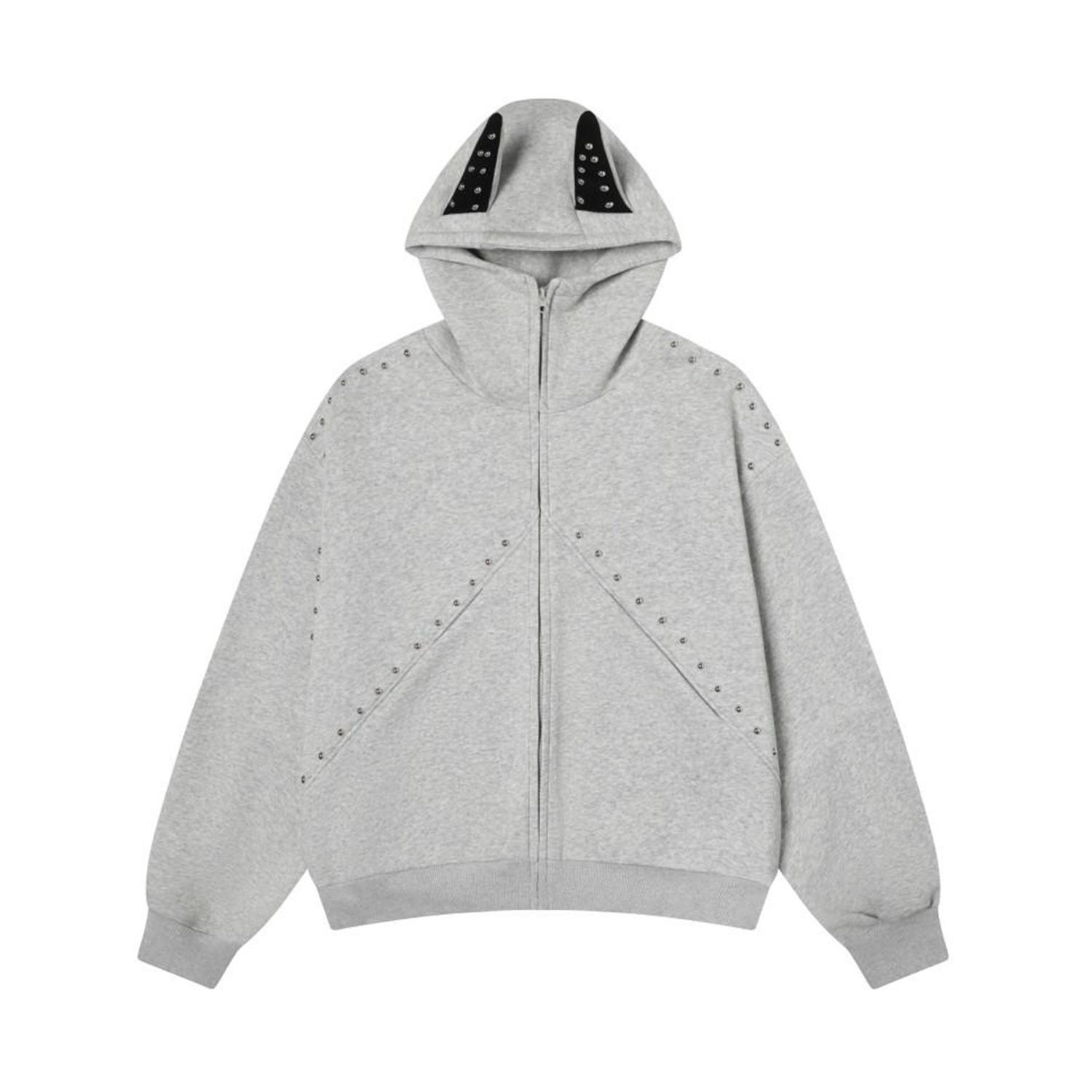 2026 Bottom Sweater Autumn Men s Hooded Japanese Loose Trend Hooded Sweater M серый